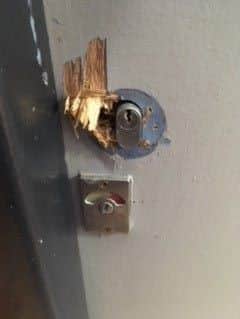 Vandalism at Louth Bus Station toilets.