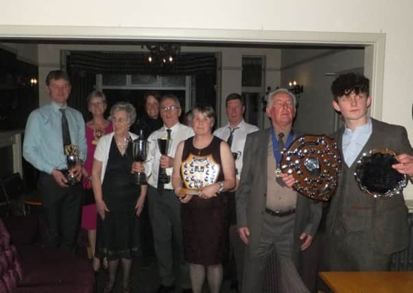 Award-winners at Skegness and District Motor Cycle Club's 59th Annual Dinner Dance.