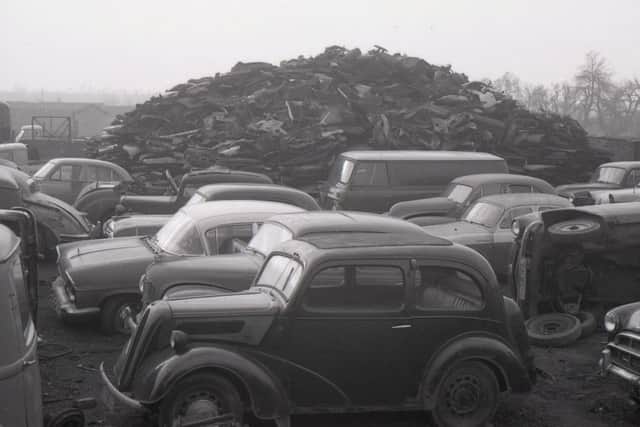 Abandoned cars at the special dump off Broadfield Lane in 1969.