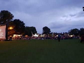 A screening at the park last year