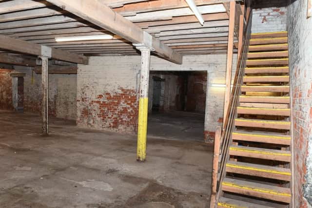 Inside one of the warehouse buildings. Photos by David Dawson.