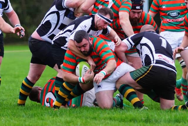 Pete Southwell finished off a forwards move for the match-winning try Picture courtesy of Jon Staves EMN-190402-110330002