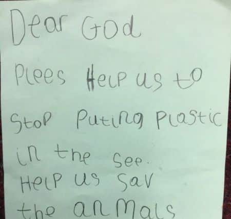 A prayer by pupils of Friskney All Saints (C of E) Primary School . ANL-190402-103239001