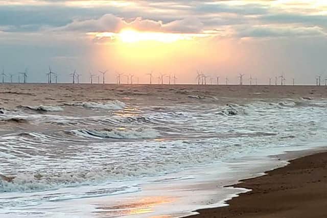 Anderby Creek beach at sunrise, taken by Jayne Anderson.