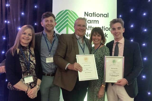 Sue Parker, Joe Booker, Richard Waring, Kay Waring and Joshua Waring at the recent NFAN Awards Dinner in Edinburgh EMN-190702-115113001