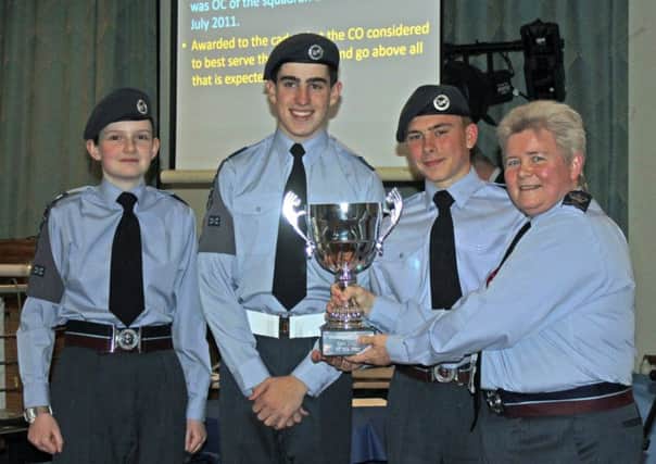 Squadron commander, Warrent Officer  Andrea Nash was on hand to present trophies and congratulate award winners