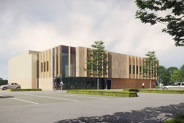 An artists impression of the proposed  leisure centre