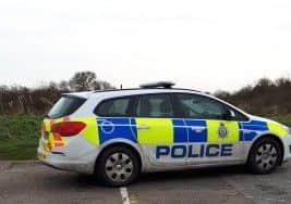 Police on the beach new the boat compound in Skegness. ANL-191202-134103001