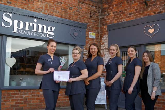 All smiles for staff at Spring Beauty Room after the salon has been shortlisted for two prestigious awards. EMN-190218-081018001