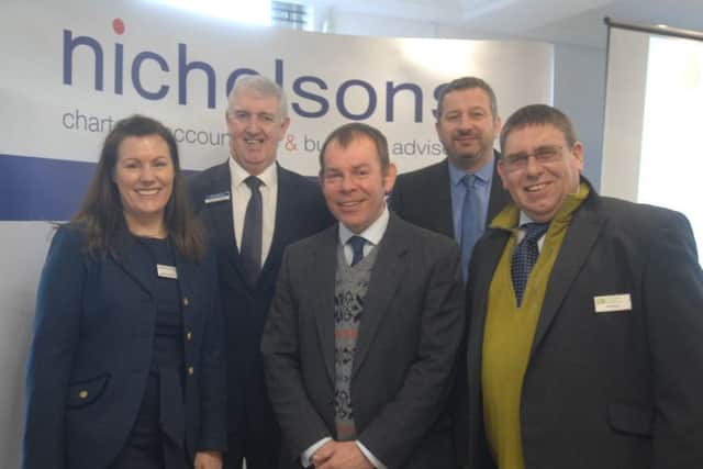 Speakers, from left, Catherine Harris, Richard Grayson Nick Sharp, Elton Moulds and Phil Gibson EMN-190218-082617001