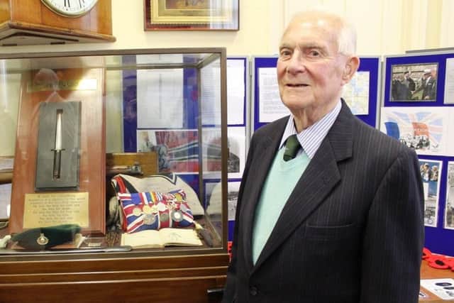 Pat Hagan, pictured at the Wolds in Wartime exhibition at Sessions House in Louth in September 2014.