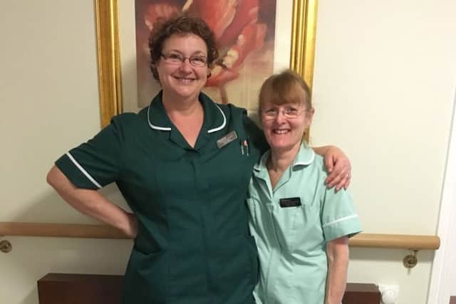 Linda Nicholson (right) with colleague Joanne Eason.