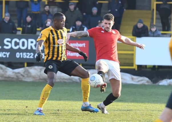 Jonathan Wafula in action against FC United, Boston's last home fixture.