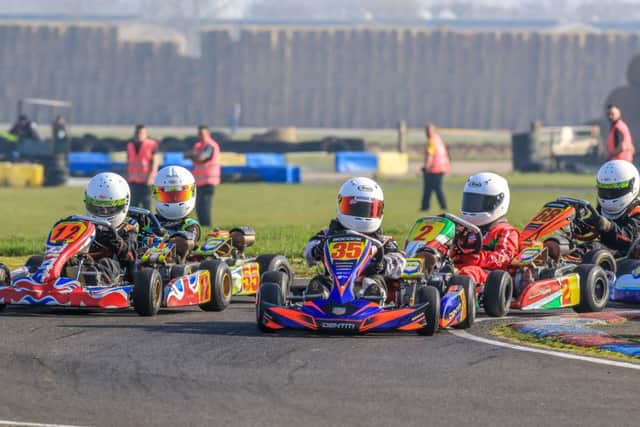 The Cadets class do battle. Picture courtesy of Paul Denton Motor Sport Photography EMN-190226-094231002