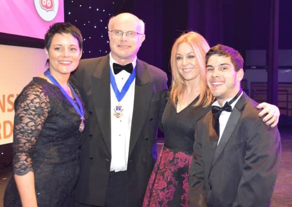 Andy Green of Lyke Limited (right) celebrates at the Northern Lincolnshire Business Awards.