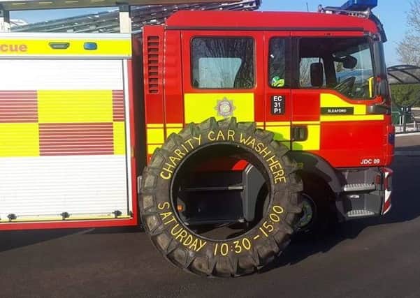Sleaford firefighters are doing a charity car wash on Saturday. EMN-190227-154621001