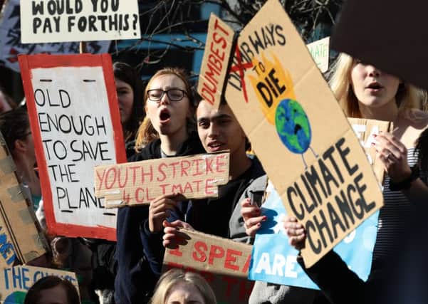 Stock image of students taking part in a climate protest last month. (Credit: Dan Kitwood/Getty Images).