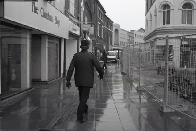 A scene from the bomb scare in 1994.