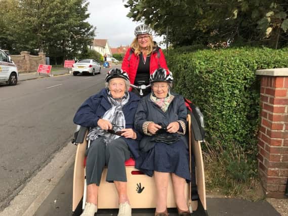 Sarah Mochan is the Captain of Skegness Cycling Without Age (CWA) and helps the more elderly residents of Skegness get out and get the wind in their hair, as a trishaw pilot. ANL-190214-171620001