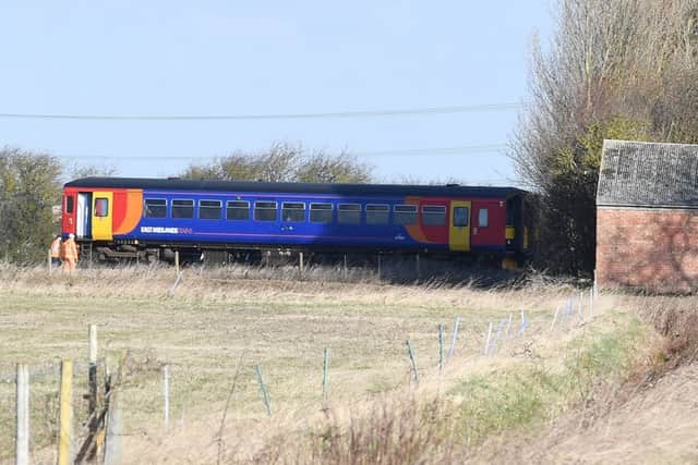Train hit a tree near Heckington. EMN-190403-121639001