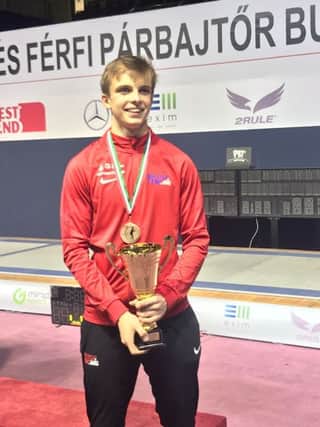 Louth fencer Williams Lonsdale has been among the top performers with the British squads this year EMN-190403-153425002