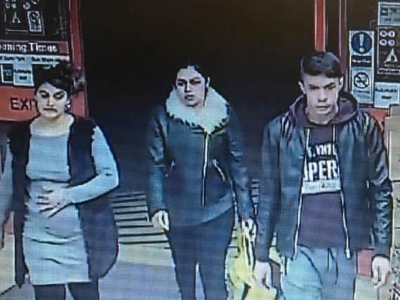 Police want to talk to the men and women in the CCTV images in relation to a theft from Boston's Iceland