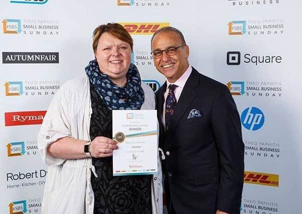 Jo Slesser's business won Theo Paphitis Small Business Sunday Twitter competition. Image supplied.