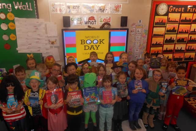 Miss Ringrose's Class at William Alvey School, dressed up for World Book Day.