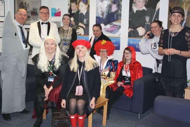 Staff at De Aston School dressed for World Book Day EMN-191103-081117001