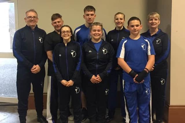 Pictured, from left, are (back row): Nigel Baxter, John Chambers, Jake Peppercorn, Nesta Baxter, Linda Baxter; (front row): Paige Stedman, Chelsea Leggatt and Talon Chambers.