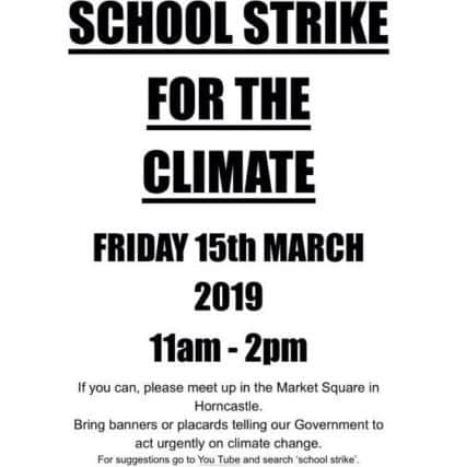 The poster advertising the strike in Horncastle.