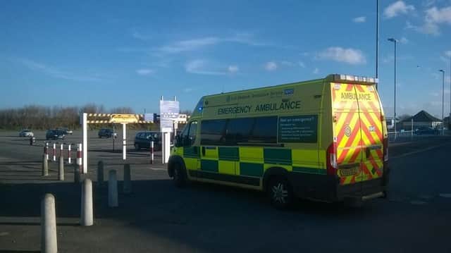 A picture taken by Coun Phil Gaskell of the ambullance unable to enter the Sea View Car Park in Skegness. ANL-190315-082452001