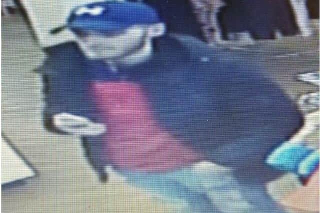 The man police want to talk to about a theft