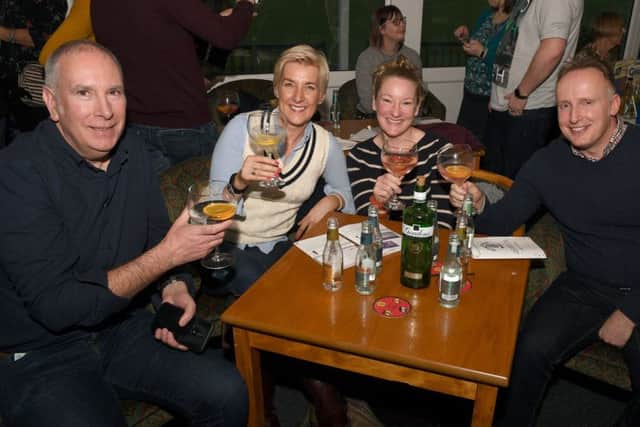 Spring Gin Fest at Sleaford Cricket Club, organised by The Rotary Club of Sleaford. L-R Gordon Lanes, Wendy Lanes, Kirsty Johnson, Andy Johnson. EMN-190318-091437001