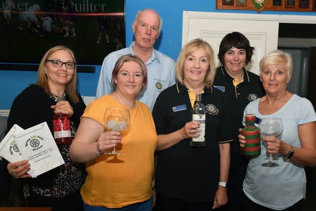 Spring Gin Fest at Sleaford Cricket Club, organised by The Rotary Club of Sleaford. Some of the organiser and helpers L-R Michelle Greenwood, Gemma Familton, David Leech, Kirsty Dickinson, Ann Waldeck, Julia Bradley. EMN-190318-091355001