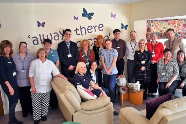 Lindsey Lodge Hospice staff pictured in the new restaurant. EMN-190320-090109001