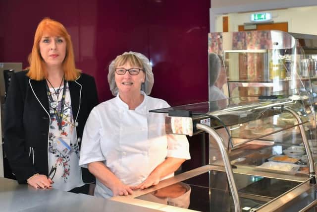Lindsey Lodge Hospice Director of Nursing and Patient Services andDeputy Chief Executive Maureen Georgiou (left) is pictured with Catering andHousekeeping Supervisor Rita Jury EMN-190320-090058001