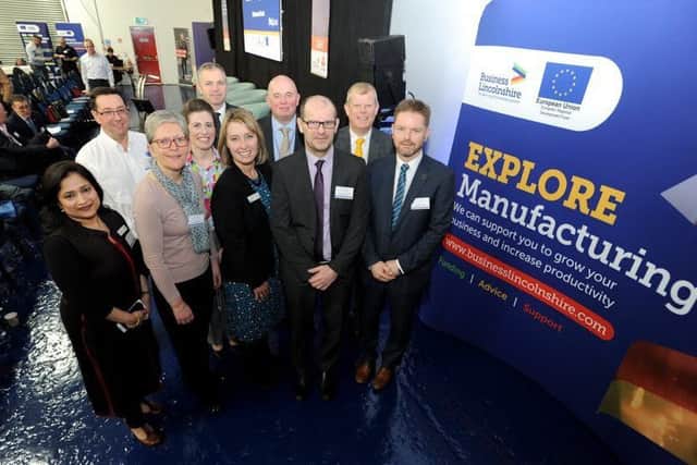 Speakers at the Greater Lincolnshire Manufacturing Conference, held in Sleaford.