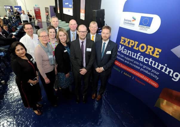 Speakers at the Greater Lincolnshire Manufacturing Conference, held in Sleaford.