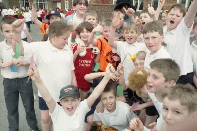 Carlton Road youngsters took part in a sponsored walk 20 years ago in a bid to equip their new school with the latest technology. The children were hoping to raise more than £1,000 to buy new computers.