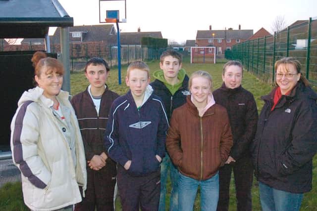 Pictured (from left): Youth support worker on REAL Bus Val Turner, Danner Holmes, Jack Bainbridge, Shane Picker, Hannah Picker, Emma Picker, and member of Town Hall committee Caroline Bayliss.