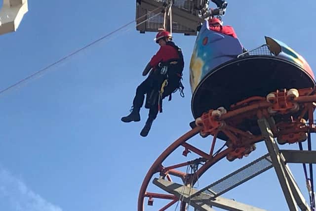 Lincolnshire Fire and Rescue crews from around the county took part in a training rescue operation at Bottons Pleasure Beach in Skegness.