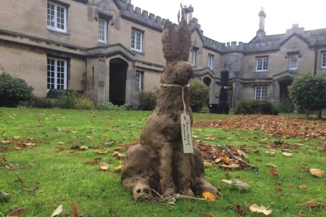 One of the mud hare sculptures by Hare Aware. EMN-190324-152313001