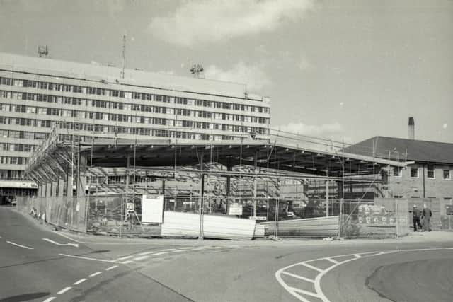 Work taking place at Pilgrim Hospital in 1999.