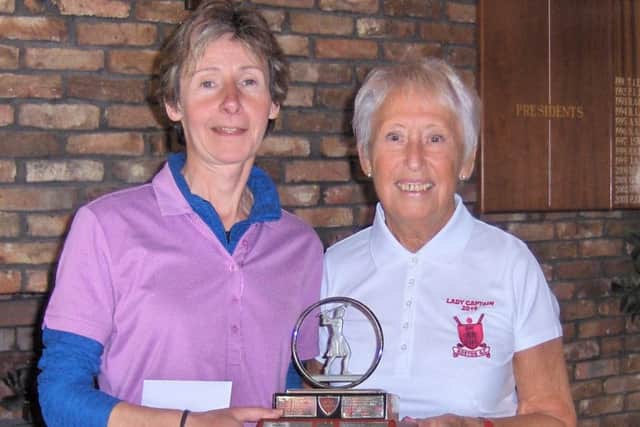 Ruth Simpson, left, with Pam Clare.