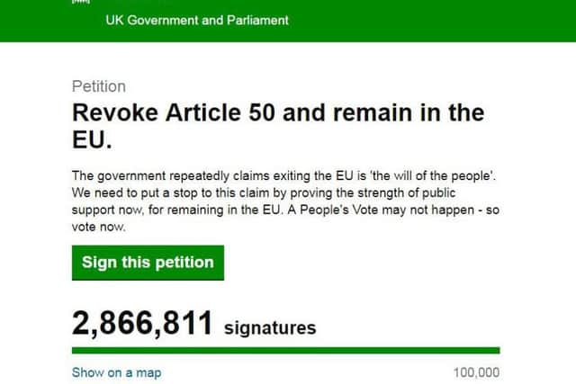 The petition to revoke Article 50.