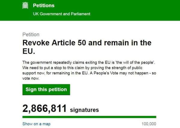 The petition to revoke Article 50.