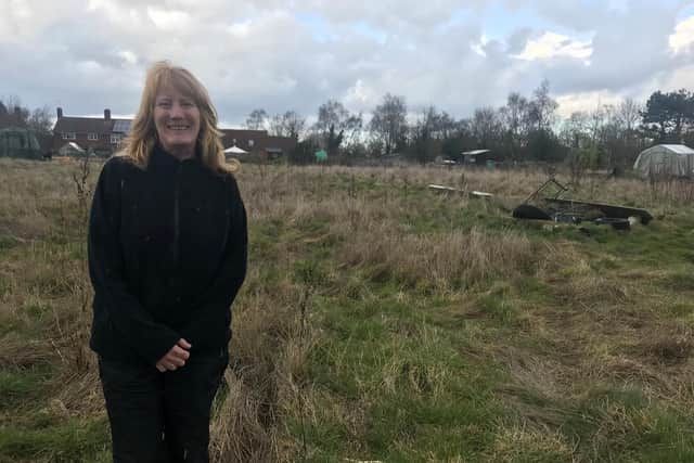 Lorraine Heron, secretary of Spilsby Town Council Allotments, where the community garden will be.