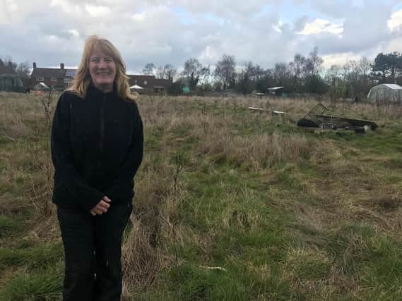 Lorraine Heron, secretary of Spilsby Town Council Allotments, where the community garden will be.