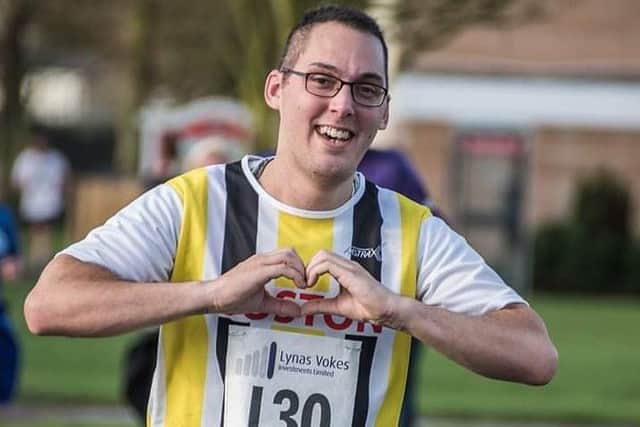 Set to run the London Marathon, Jon Coupland.